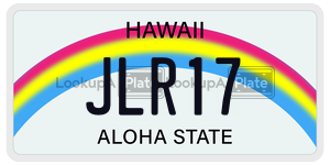 JLR17  license plate in HI