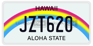 JZT620  license plate in HI