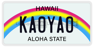 KA0YA0  license plate in HI