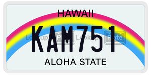 KAM751  license plate in HI