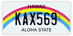 KAX569  license plate in HI
