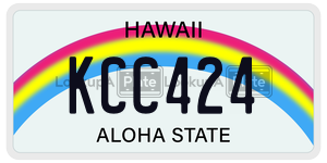 KCC424  license plate in HI