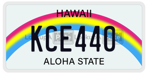 KCE440  license plate in HI