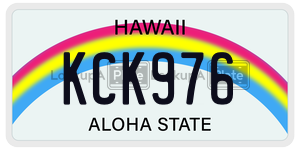 KCK976  license plate in HI