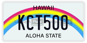 KCT500  license plate in HI