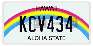 KCV434  license plate in HI
