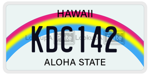 KDC142  license plate in HI