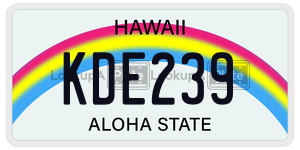 KDE239  license plate in HI