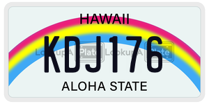 KDJ176  license plate in HI
