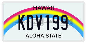 KDV199 license plate in Hawaii