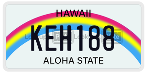 KEH188 license plate in Hawaii