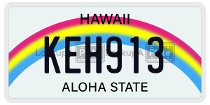 KEH913  license plate in HI