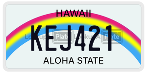 KEJ421  license plate in HI
