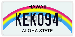 KEK094  license plate in HI