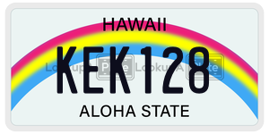 KEK128  license plate in HI