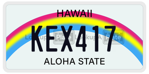 KEX417  license plate in HI