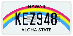 KEZ948  license plate in HI