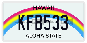 KFB533  license plate in HI