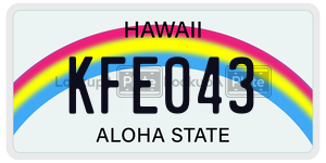 KFE043  license plate in HI