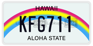 KFG711  license plate in HI