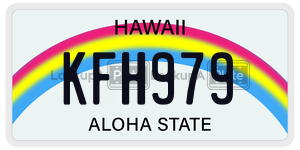 KFH979  license plate in HI
