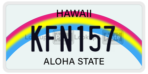 KFN157 license plate in Hawaii