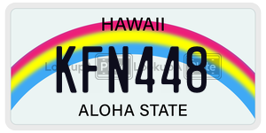 KFN448  license plate in HI