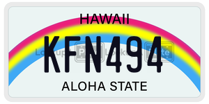 KFN494  license plate in HI