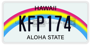 KFP174  license plate in HI
