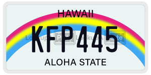 KFP445  license plate in HI