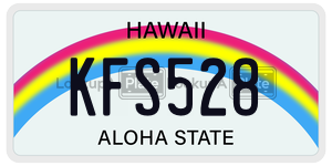 KFS528  license plate in HI