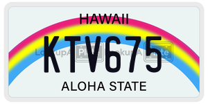 KTV675  license plate in HI