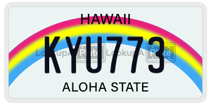 KYU773  license plate in HI