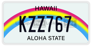 KZZ767  license plate in HI