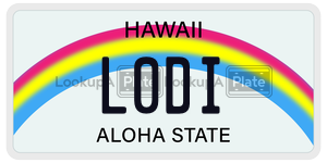 L0DI  license plate in HI