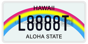 L8888T license plate in Hawaii