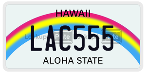 LAC555  license plate in HI