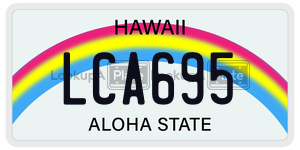 LCA695  license plate in HI