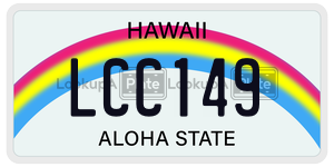 LCC149  license plate in HI