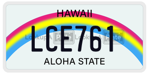 LCE761  license plate in HI