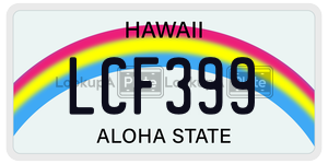 LCF399  license plate in HI