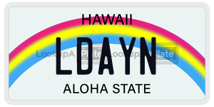 LDAYN  license plate in HI