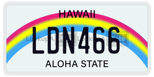 LDN466 license plate in Hawaii
