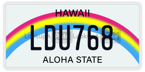LDU768  license plate in HI