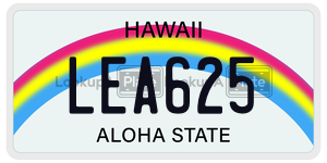 LEA625  license plate in HI