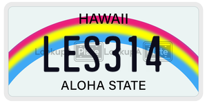 LES314  license plate in HI