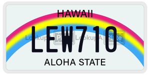 LEW710  license plate in HI