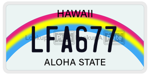 LFA677  license plate in HI