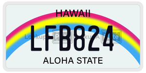 LFB824  license plate in HI