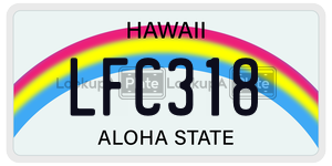 LFC318 license plate in Hawaii